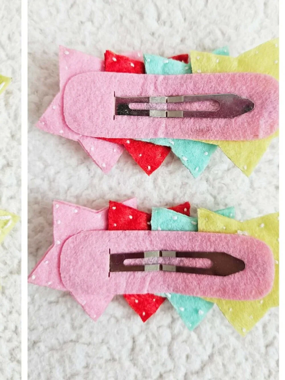 *Wildflowers Clothing*  All Star Felt Hair Clips - HTF!